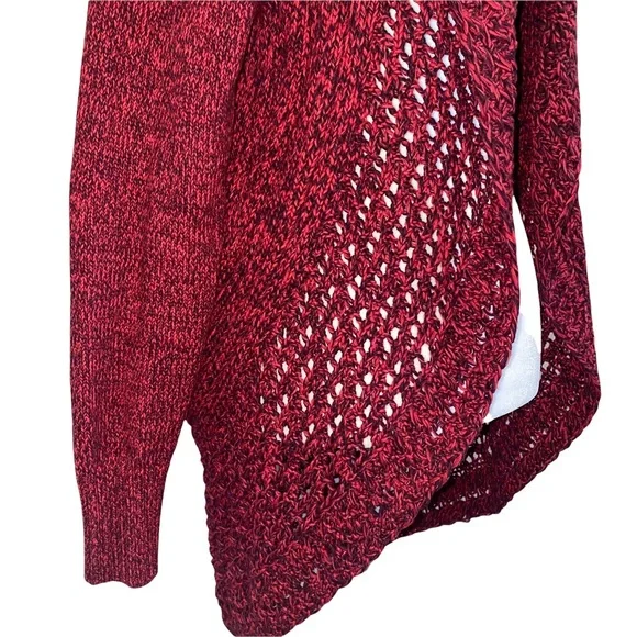 Eddie Bauer Red/Black Open Front Cardigan M - Picture 10 of 14